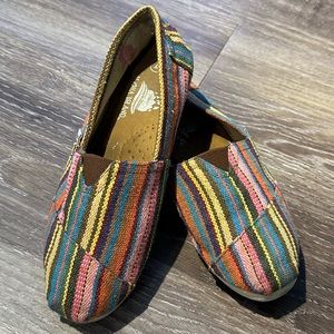 Multicolor Aloha Island Canvas Slip On Shoes